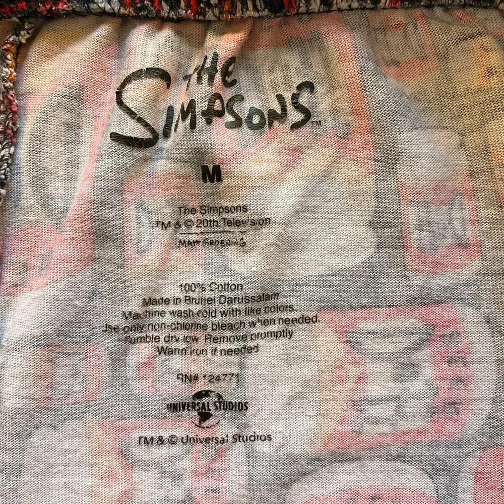 The Simpsons Duff Beer Mens M Pajama Pants Lounge All Over Print